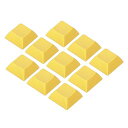 PATIKIL18mm空白キーキャップ10個ユニバーサルPBTキーボードの交換アクセサリーMX機械的キーボード用イエロー