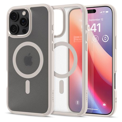 SPIGENIPHONE16PROケースMAGSAFE対応半透明クリアストラップホール米軍MIL規格ウルトラ・ハイブリッド・マグフィットACS08138(フロスト・ナチュラル・チタニウム) SPIGENIPHONE16PROケースMAGSAFE対応半透明クリアストラップホール米軍MIL規格ウルトラ・ハイブリッド・マグフィットACS08138(フロスト・ナチュラル・チタニウム)