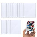 トップローダーカードローダートレカ用スリーブ(20枚)硬質ケースPVC素材ハードキズ防止汚れ防止個別収納保護ケース透明保管挿し込み式(クリアホワイト)