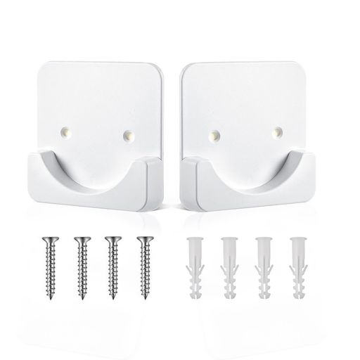 GIMADO突っ張り棒受け専用受け台ネジ付属強力粘着耐荷重50kg直径5.5cm対応突っ張り棒落ちないようにする落下防止補強セット2個入りホワイト