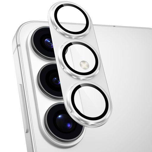 Woxuyee カメラフイルム Galaxy S26+ 用 カメラ保護 全面保護 9H強化ガラス アルミ合金 S26+ レンズカバー 耐衝撃 フラッシュ干渉なし 黒縁取り 超高透過率 ギャラクシーs26+ カメラカバー プロテ…