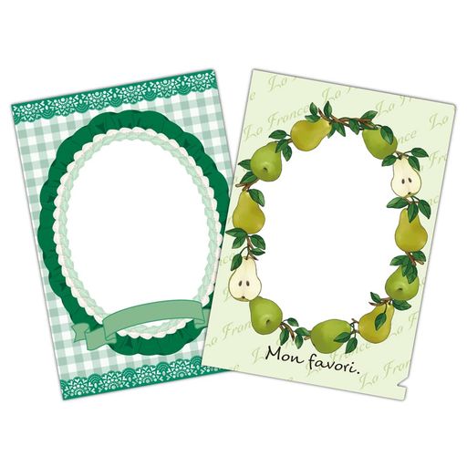 ハゴロモDecoフレームファイル(緑x黄緑xラフランス)No82781