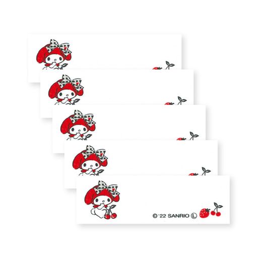 KIYOHARAサンリオアイロン接着ネームラベルSSマイメロ5枚入りW60mmxH19mmRIO-3113