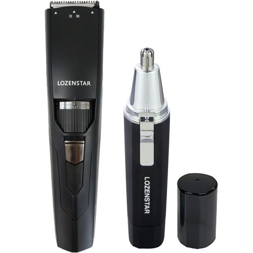 【セット品】ロゼンスター鼻毛カッター乾電池式水洗い可能パイプ型構造刃耳毛カッター鼻毛トリマー+グルーミングトリマー刃部水洗い可能コードレス充電交流式刈り高さ40段階調整ヘア…