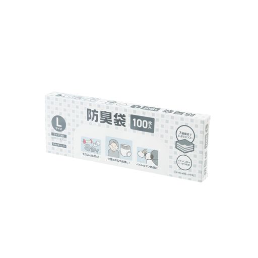 武田コーポレーション【ゴミ袋・防臭・日用品】ホワイト40x30cm防臭袋L100枚入BSY-L100