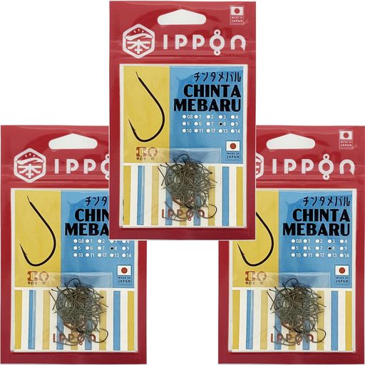 IPPON(一本)チンタメバル8号ブラックコート50本入3袋セット