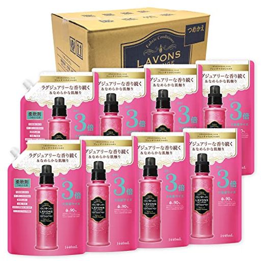 ラボン(Lavons)【ケース販売】柔軟剤特大フレンチマカロン[フルーティフローラル]詰め替え3倍サイズ144..