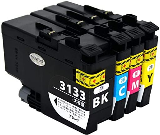 BROTHER ブラザー LC3133-4PK 互換インク LC3133 大容量 LC3133BK LC3133C LC3133M LC3133Y 顔料ブラック/シアン/マゼンタ/イエロー 対応機種 DCP-J988N MFC-J1500N