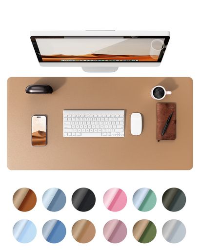 YSAGiデスクマットレザーデスクパッド大型マウスパッドノンスリップPUレザーデスクブロッターラップト..