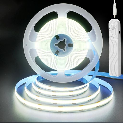 クリアヒル(Clearhill)5V モーションセンサー付き COB 320LEDストリップライト 時間遅延調節可能 調光可能 2種類の電源 電池式(電池は別売りです)6.56FT/2M 昼白色 6500K LED320個/M 幅8mm vlookupstore-10542803 VlookupStore 楽天市場店 パッケージ画像