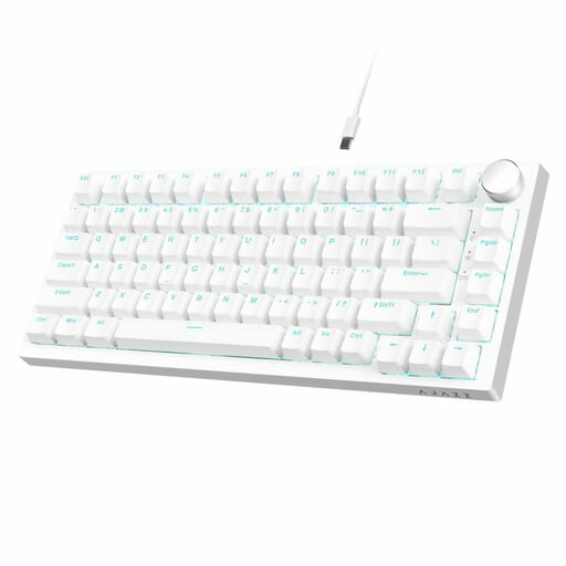 A.JAZZAK820有線メカニカルキーボード青軸75%82キーコンパクトゲーミングキーボードホットスワップ対応ゴースト防止Gasket構造バックライト付きブルーレイノブ付きUSB接続DIYキーボード初心… A.JAZZAK820有線メカニカルキーボード青軸75%82キーコンパクトゲーミングキーボードホットスワップ対応ゴースト防止Gasket構造バックライト付きブルーレイノブ付きUSB接続DIYキーボード初心…