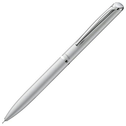 【エナージェルの特長】スッと書けてサッと乾く/なめらかな書き心地と優れた速乾性 【5つの芯径に対応】0.3、0.4、0.5、0.7、1.0mm【内蔵芯径】0.5mm 【機構】回転繰り出し式【軸色】シルバー【インク色】黒 【材質】軸:真鍮/頭冠:ABS・ニッケルクロムメッキ/クリップ:鉄・ニッケルクロムメッキ 【本体サイズ】20x15x150mm/25g