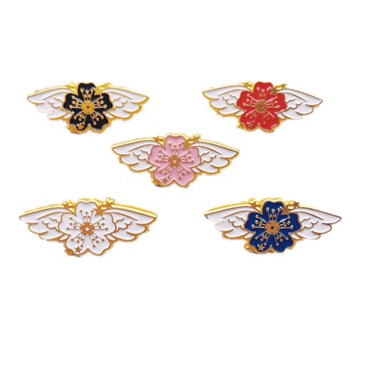 MiaoMiaoMind桜の花組み合わせ5個入りブローチ合金金属ブローチバッジブローチ服の飾り付けブローチピン繰り返し使いやすい胸のバッジ記章学生閨の友カップル友達結婚式ギフト恋人贈り…