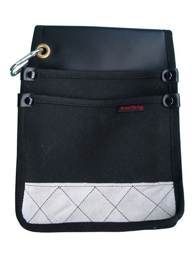 防水電工袋カラビナフック付黒NO-630