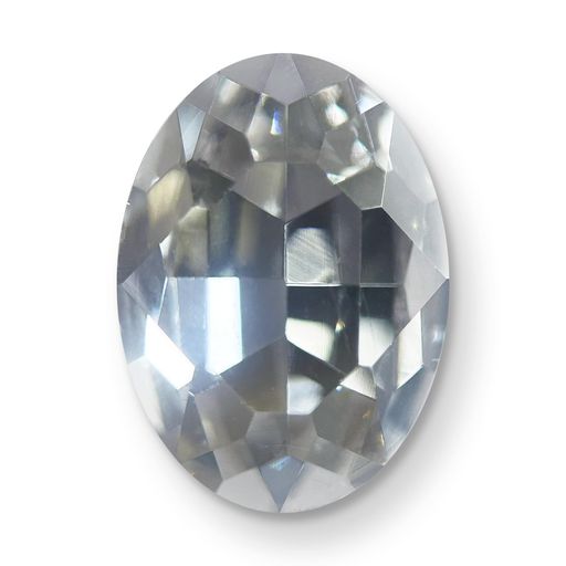 AURORAクリスタルオーバル-Vカット8x6mmシルバーシェイド20pcs