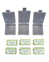 LEXEL充電式ニッケル水素電池6P形9V角形6本セット(2本セットx3)2本専用ケースx3個付き