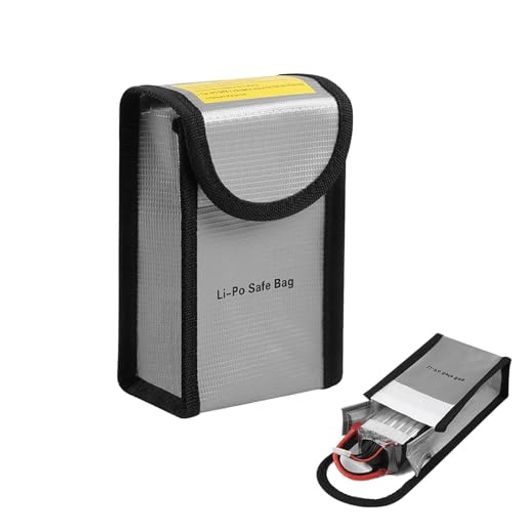 【DERRON】リポバッテリー用セーフティバッグ 耐火防爆 電池収納ケース 耐熱難燃 リチウム電池対応