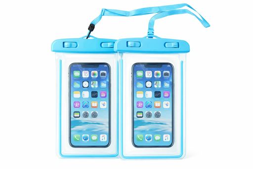 スマホ防水ケース IPX8対応 2枚セット|タッチ操作可能・水中撮影OK|首掛けストラップ付き 防水ポーチ 海・プール・温泉・雨
