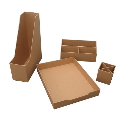 アイ・エス卓上収納セット机上収納BOXセットクラフト色紙製ISSB-01