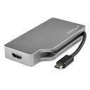 StarTech.comUSBType-Cマルチ変換ビデオアダプタ/HDMI2.0MiniDisplayPort1.2VGADVI/4K60Hz(mDPHDMI)/1080p(VGADVI)/USB