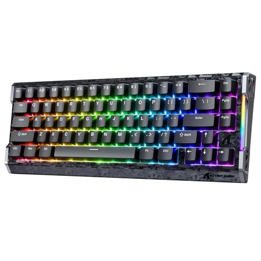 ATTACK SHARK R68HE ラピットトリガー ゲーミングキーボード 8000Hz対応 RT0.005mm(Black)