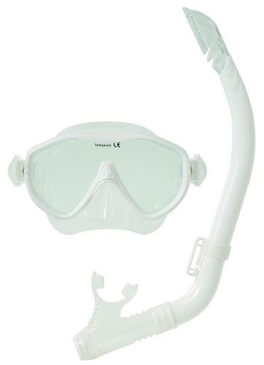 シリコーンマスク&シュノーケル2点セットホワイトNEW580