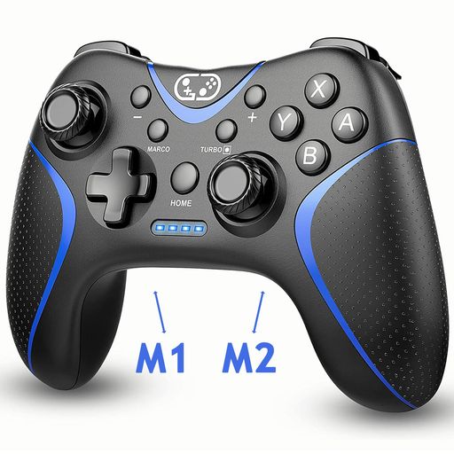 SWITCHコントローラー、アップグレードSWITCH2プロコン背面ボタン付きマクロ編集自動連射/連射ホールドBLUETOOTH5.0接続6軸ジャイロセンサー搭載スリープ解除反応速い
