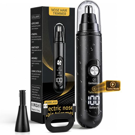 鼻毛耳毛カッター、眉毛整形、髭剃りうぶげ LED電源表示とCタイプ充電: 過電圧と短絡保護機能を備えたC型充電ポートにより、使用時の安全性が向上します。急速充電に対応し、約2時間でフル充電できます。デジタルLEDディスプレイを搭載し、バッテリー残量をリアルタイムで確認でき、使用中の電力不足による偶発的な停電の問題を回避できます。 トリマーヘッドをすばやく分解して水で洗浄できるため、本体を清潔で衛生的な状態に保ち、長持ちさせることができます。この設計により、定期的なメンテナンスが素早く簡単になり、トリマーを常に最高の状態に保つことができます。 ポータブル&amp;充電式デザイン:このトリマーはコンパクトで軽量なので、出張や旅行などの持ち運びに最適で、スーツケースやポケットに簡単に収まります。さらに、充電式デザインを採用しているため、1回の充電で複数回使用でき、電池を頻繁に交換する必要がなく、環境に優しく経済的です。 安全保護設計:当社のトリマーは、トリミング中に皮膚を傷つけず、鼻腔や耳を怪我から保護する高度な保護設計を採用しています。