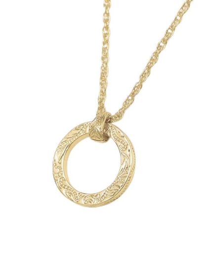 [カヒコ]サークルスクロールネックレスメタルGOLD4CSZ7308