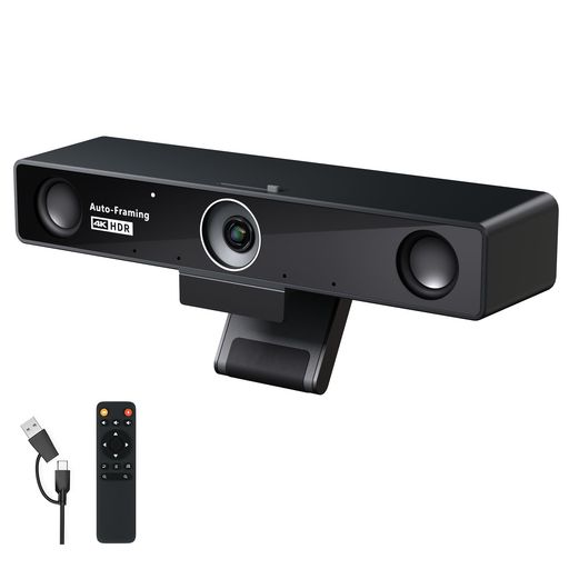 Nearity V30S 会議用webカメラ 4K UHD ウェブカメラ 120°広角レンズ 中小会議室向け 8MP CMOSセンサー AIノイズキャンセリング マイク・スピーカー内蔵 USB接続 プラグ&プレイ 拡張マイク対応 最大8m…