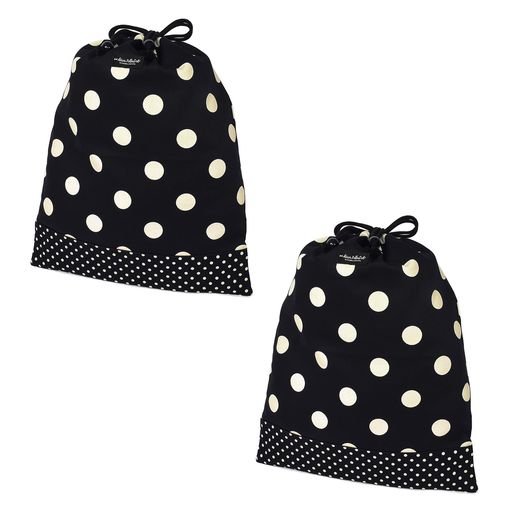 COLORFULCANDYSTYLEdecorPolkaDot巾着大体操服袋polkadotlarge(twill・black)xpolkadotsmall(twill・bl..