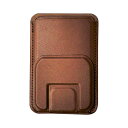 アローン(Allone)MagSafe対応カードケーススタンドプラスブラウン6.5x0.7x9.4cmワンタッチで取付け簡単タッチ決済カード対応スタンドとして使用可スマホマグセーフ便利ALG-MSCC02BR