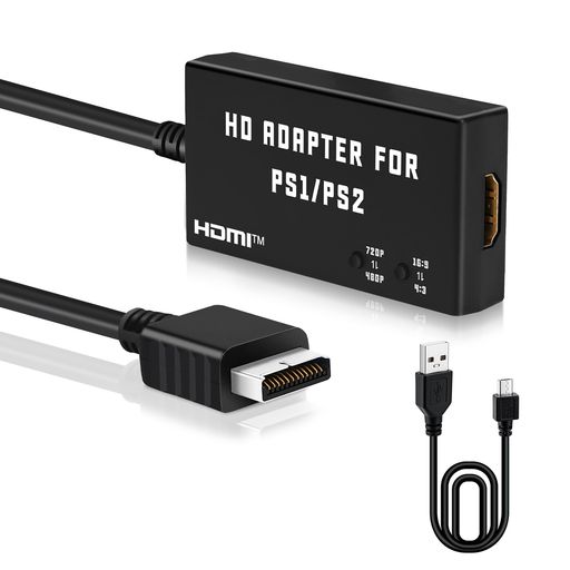 Mcbazel PS1/PS2専用 HDTVからHDMI変換コンバーター アスペクト比切り替えスイッチ内蔵 4:3から16:9変換可能 HDMI変…