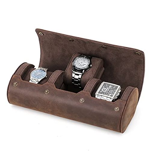 HIRAM本革腕時計ロール腕時計収納ケース腕時計収納ボックス3本用レザー防水耐衝撃時計ケース収納腕時計..