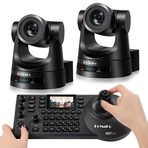 【FMK30SDIPro2台+KC608Pro】FoMaKoPTZカメラ・コントローラーセット30倍光学ズームHDMI/3G-SDI/IP出力POEサポートAI自動追尾IPカメラHD1080p@60fps大人数の会議教育