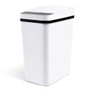 DOMIELLA ごみ箱 自動開閉 10L 自動ゴミ箱 センサーゴミ箱 幅15.8CM 電動ごみ箱 フタ付きゴミ箱 ダストボック プラスチック 電動 密閉 防臭 非接触 ふた付き 静音タイプ 乾電池式 10リットル ホワイト(3)