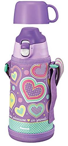 ピーコック魔法瓶工業(The-peacock)ピーコック水筒大容量直飲み保冷800ml2WAYボトルコップ飲み保温ワンタッチポーチ付き保育園幼稚園小学生運動会ステンレス魔法瓶パープルハートASG-W81AVH(3.0)