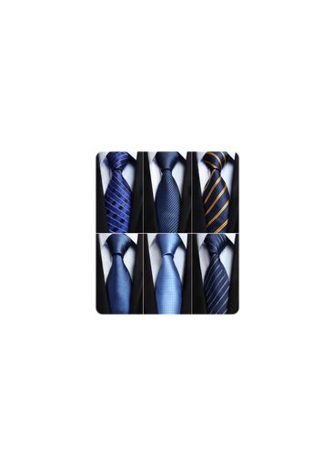 [ENLISION] 洗える ネクタイ6本セット 結婚式 シルク ネクタイ セット ビジネス 紺 ネクタイ チーフ ブランド プレゼント 男性