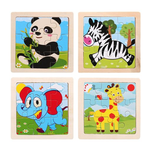 木製パズル4枚セット木製おもちゃはめこみ形合わせパズル型はめパズル赤ちゃんモンテッソーリ知育玩具..