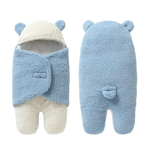 [MOONMN] ベビーおくるみ 赤ちゃんおくるみ 新生児おくるみ ベビー服 ベビー寝袋 出掛け 見た目は可愛い 冬 新生児着ぐるみ 抱っこ布団 足付き 出産祝い 防寒 暖かい 柔らかい 綿 コットン …