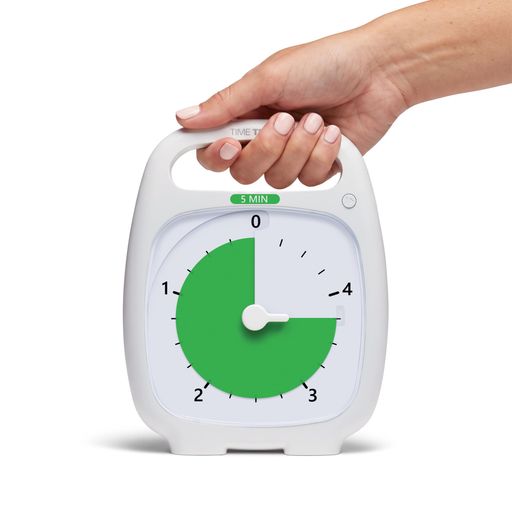 タイムタイマー(TIME TIMER) 勉強タイマー 5分 プラス ハンドル付き 学習アラーム TT05-W