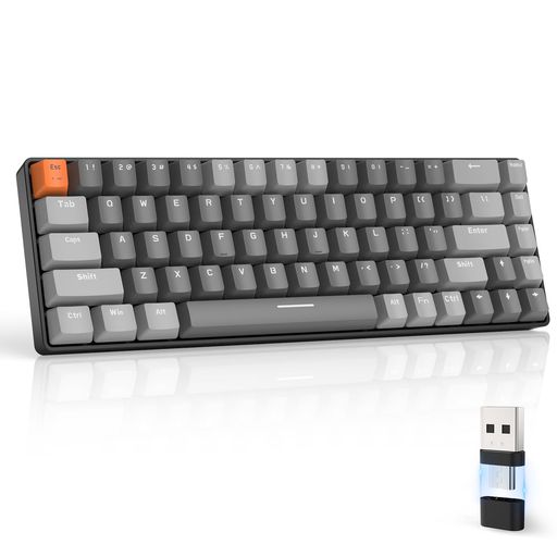 MAGIC-REFINER X ZIYOU LANG BLUETOOTHワイヤレス ゲーミングキーボード 無線 小型 青軸K68キーボード2.4GHZ USB接続 テンキーレス WINDOWS MAC IPAD IOS ANDROID SURFACE