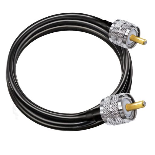 MP-MP同軸ケーブル両端M型RG58CB無線ケーブルPL259ジャンパー6.6フィート(2M)SO239UHFオス-オス延長ケーブル低損失RF黒同軸ケーブルPL-259双方向無線無線LANデバイス用同軸