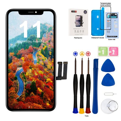 EFAITHFIXiPhone11LCDスクリーン交換用6.1インチフレームアセンブリLCDディスプレイと修理ツールキット付き3DタッチスクリーンデジタイザーA2111、A2223、A2221防水粘着強化ガラス付き EFAITHFIXiPhone11LCDスクリーン交換用6.1インチフレームアセンブリLCDディスプレイと修理ツールキット付き3DタッチスクリーンデジタイザーA2111、A2223、A2221防水粘着強化ガラス付き