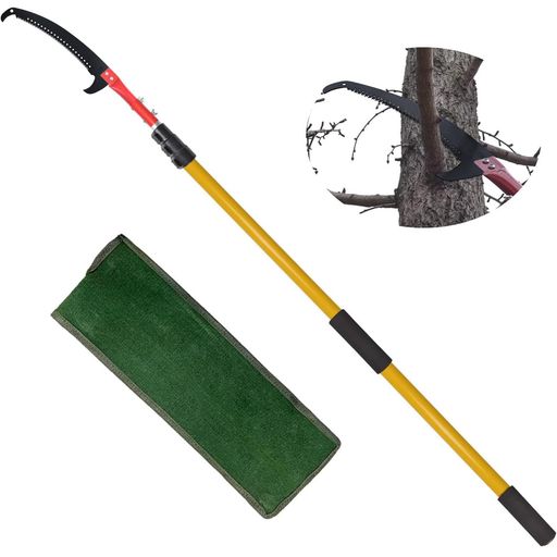 高枝切りノコギリ伸縮式高枝鋸手動剪定鋸高枝のこぎり自由伸縮園芸用ノコギリ(5.5メートル)