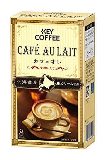 キーコーヒー カフェオレ 贅沢仕立て 8本入 ×6箱 インスタント(スティック) 【北海道産生クリーム使用】のサムネイル