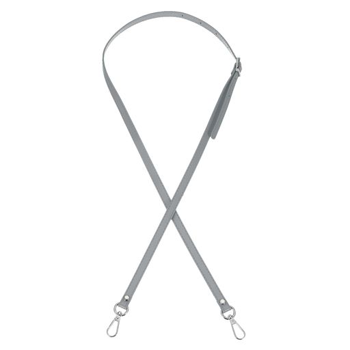 PATIKILレザーパースストラップ交換用47”PU製調節可能なショルダークロスボディ交換ストラップハンドバッグ用シルバーハードウェア付きライトグレー