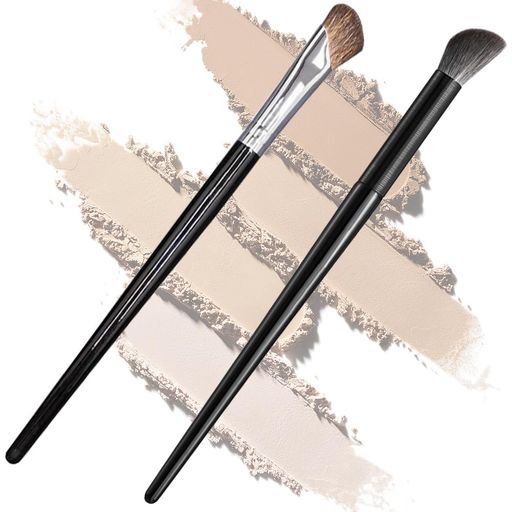 ノーズシャドウブラシ メイクブラシ ーズシャドウ ブラシ 2個セット ポニー毛 斜め メイクブラシ 斜めノーズシャドウ 輪郭ブラシ アイシャドウブラシ 鼻輪郭ブラシ ノーズブラシ ノーズシャドウ ブラシ シェーディングブラシ コンシーラーブラシ 斜め