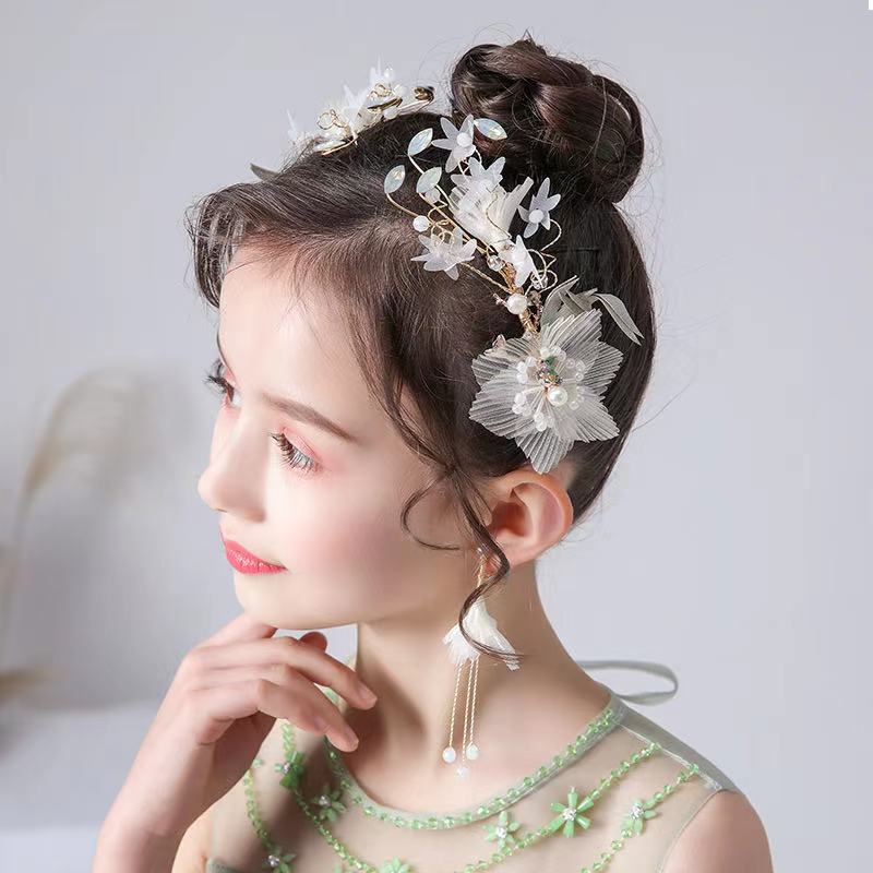 [即納] ヘアアクセサリー 発表会 入学式 ハンドメイド イベント パーティー 記念写真 写真撮影 キッズ ドレス小物 ステージ衣装 お遊戯会 結婚式 入園式 卒園式 ピアノ 発表会 プレゼント 2