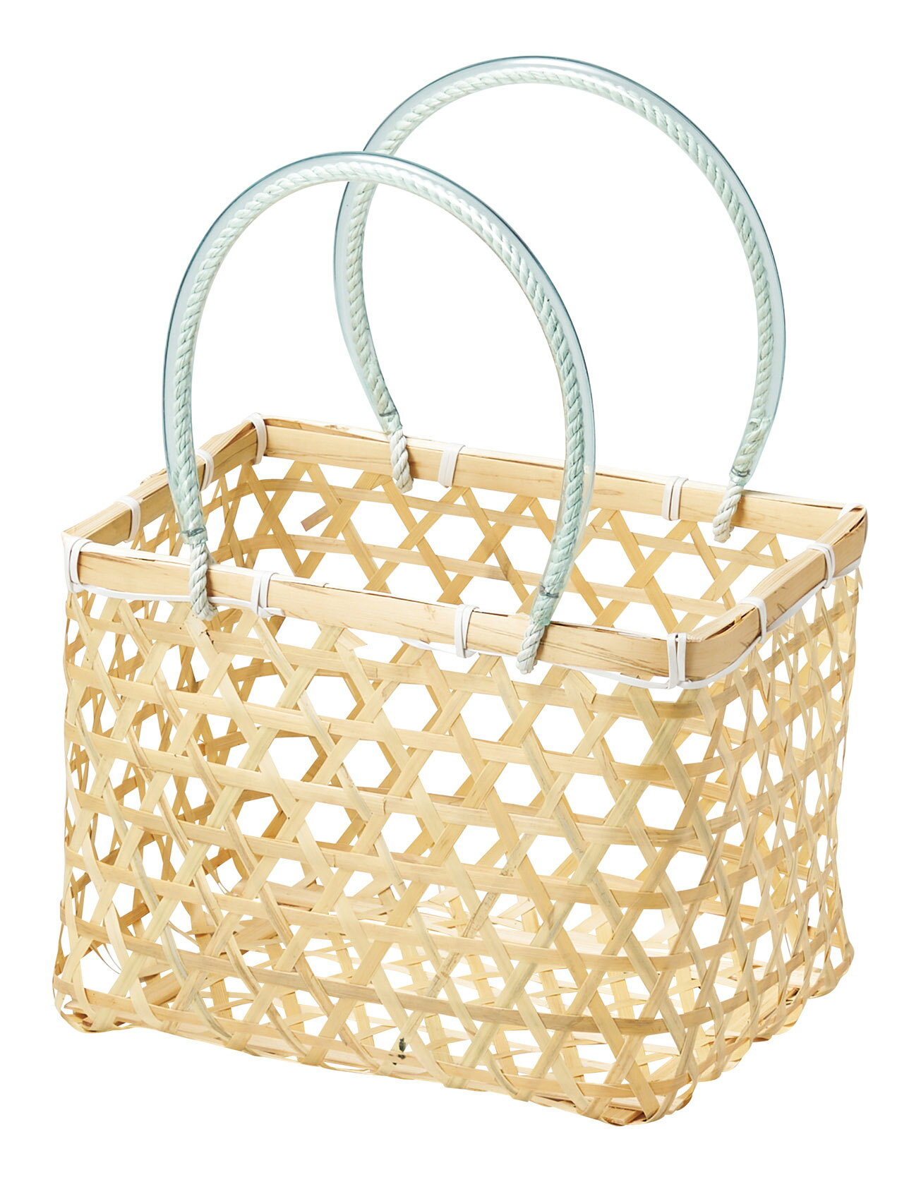 かご 即納可 カゴ バスケット 竹 かごバッグ エコバッグ ラッピング レトロ 2785 w25 d18 h19(30)cm